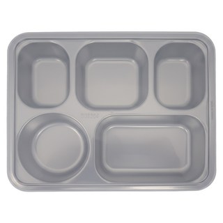 優得 304輕食餐盤 附蓋, 22 x 28 x 4cm, 銀色 + 透明色, 1個