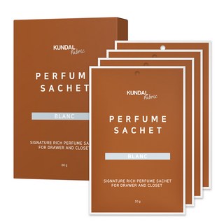 쿤달 시그니처 리치 퍼퓸 옷장방향제 본품, 20g, 4개, 블랑