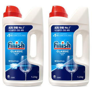 피니시 파우더 식기세척기용 세제, 1.2kg, 2개