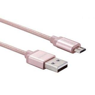 ONPRO USB 2.0 MicroUSB 急速充電傳輸線 UC-MB2A1M, 1m, 玫瑰金, 1條