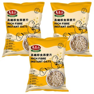馬玉山 高纖即食燕麥片 澳洲燕麥粒 全素食, 500g, 3包