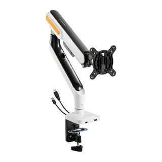 HAPPY TECH 快樂科技 鋁合金桌上型電腦螢幕懸臂支架USB3.0 + TypeC T82-C01UC 32吋, 黑色, 1個