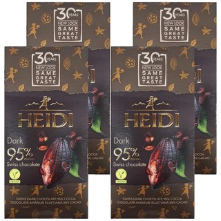 HEIDI 赫蒂 95%黑巧克力 濃郁香醇, 50g, 4盒