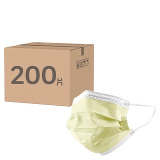 EYL'S 艾爾絲 成人平面醫用口罩, 奶霜黃, 50片, 4盒