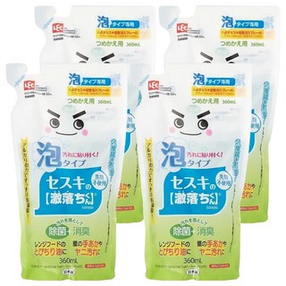 LEC 激落碳酸鈉電解水 泡沫型 補充包 360ml - 無臭無味去污除菌, 4包