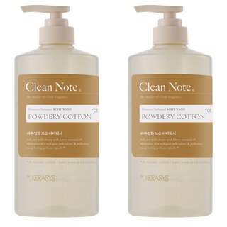 KERASYS Clean Note香氛保濕沐浴乳 棉花香, 800ml, 2瓶