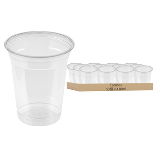 Tamsaa 透明PET冷飲杯 410ml 9.2 x 10.7cm, 50個, 1個