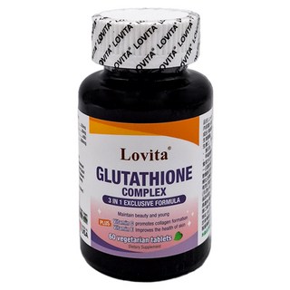 Lovita 穀胱甘肽 3合1複合配方 含維生素B 素食片, 60顆, 1.2g, 1罐