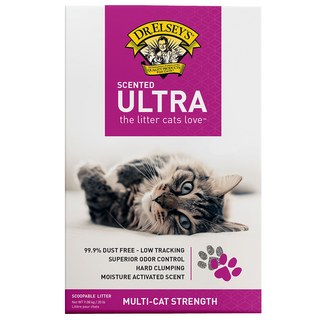 DR.ELSEYS 貓砂 紫薰桃 ULTRA異味剋星, 20lb, 1盒, 花草清香
