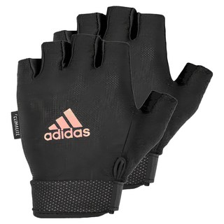 adidas 愛迪達 可調式透氣短指訓練手套, 粉色, 1雙