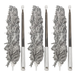 U-mop 伸縮除塵撢 最長250cm PP+細纖維+不鏽鋼, 灰色, 3個