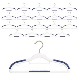 選物優品 收納整理師 旋轉防滑衣架 20個一組 孔雀藍 防滑耐用, 1組