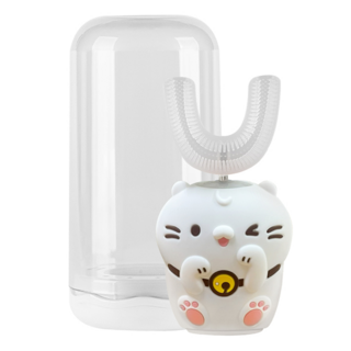 Luveta 樂唯他 U型牙套式兒童電動牙刷, 麻吉貓限定款, 麻吉貓限定款 白色, 1組