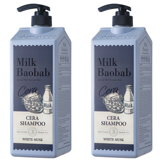 밀크바오밥 세라 샴푸 화이트머스크, 1.2L, 2개