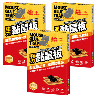 鱷王 強力黏鼠板 超厚黏膠 新誘引配方 SGS黏度認證, 2片, 3盒