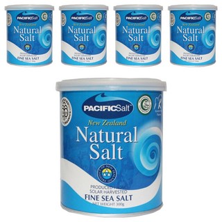 PACIFICSalt 天廚 紐西蘭日曬天然海鹽 保留天然礦物質成分, 300g, 5罐