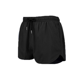 Resheir 瑞莎尔 雙層寬鬆兩用沙灘泳褲 4XL, 經典黑