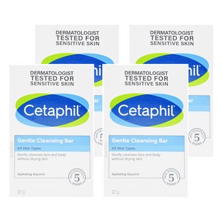 Cetaphil 舒特膚 溫和潔膚凝脂 適用於敏弱性皮膚 臉部和身體皆可使用, 127g, 4盒