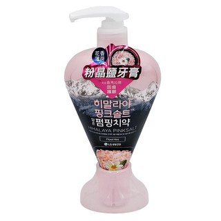 BAMBOO SALT 竹鹽 喜馬拉雅粉晶鹽牙膏, 清新花香薄荷, 口氣清新, 去除牙菌斑 預防蛀牙, 285g, 1瓶