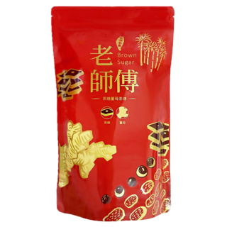 老師傅 黑糖玫瑰四物茶磚, 45g, 11包, 1袋