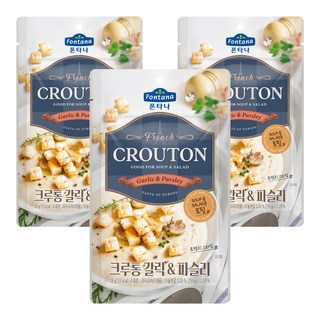 폰타나 프렌치 크루통 갈릭 & 파슬리, 28g, 3개
