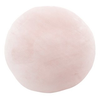 圓形麻糬抱枕 - 淺粉色 細密絨面材質 羽絲棉填充, 40 x 40 x 2cm