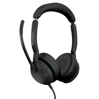 Jabra Evolve2 50 商務有線貼耳式主動降噪耳機麥克風 AirComFort技術 Stereo 1個, 25089-999-999, Black