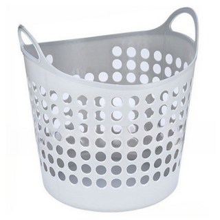 오코로 통기성 좋은 세탁 빨래바구니 50L, 그레이