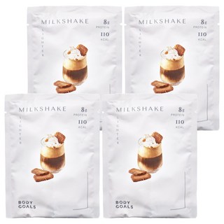 BODY GOALS 白奶昔 阿薩姆紅茶拿鐵 110卡路里 零反式脂肪 5克纖維, 30g, 4包