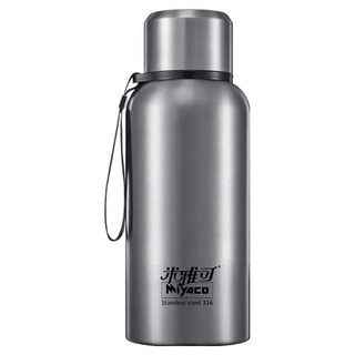 Miyaco 米雅可 KORUTO 316不鏽鋼保溫瓶 台灣製造 SGS檢驗合格 雙層真空保溫保冰 耐酸鹼耐腐蝕耐高溫, 不銹鋼色, 2L, 1個