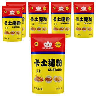 CROWN-BIRD 皇冠鳥 卡士達粉 非基因改造, 300g, 6包