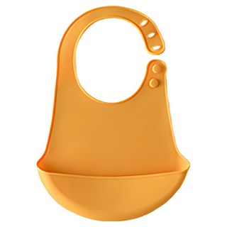 Dailylike BONBON 矽膠圍兜, 芥末黃, 1個, 1個