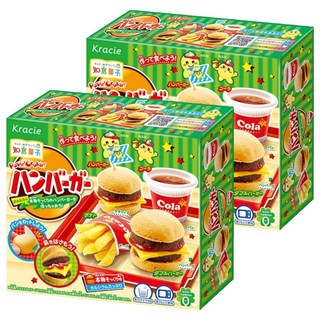 Kracie 葵緹亞 知育菓子DIY 漢堡小達人 Set Popin' Cookin' 日本進口, 2盒, 22g