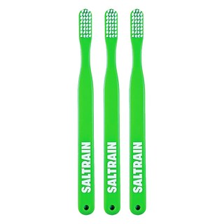 SALTRAIN 極細軟毛牙刷 99.9%抗菌軟毛 深入清潔牙縫不刺激 手感極佳 質感時髦設計, 1入, 3支