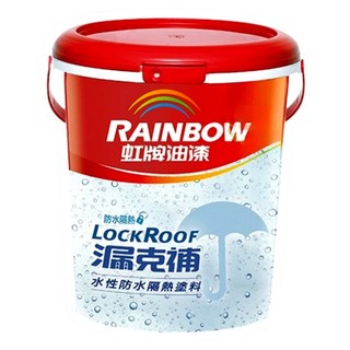 RAINBOW 虹牌油漆 424 漏克補水性防水塗料 防水隔熱、水性環保、色彩清新, 嫩綠色, 3.785L, 4.2kg, 1桶
