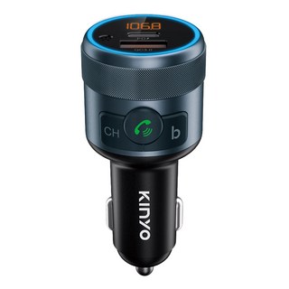 KINYO 車用無線藍牙轉換器 1個, ADB-8960, 黑色 + 藍色