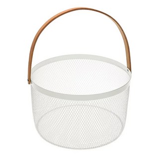 VERSA 圓形鏤空收納籃, 1個, 白色