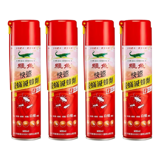 鱷魚 快速殺螨滅蟑劑, 600ml, 4瓶