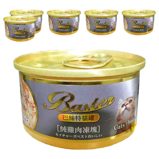 Baster 巴絲特 貓罐, 純雞肉, 80g, 6罐