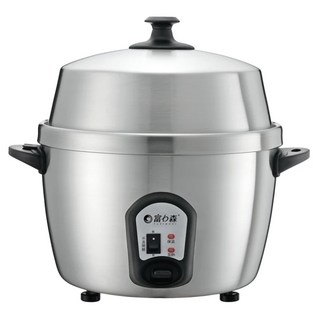 富力森FURIMORI 316不鏽鋼分離式電鍋 FU-P811 11人份大容量 蒸汽立體循環 受熱均勻, 銀色