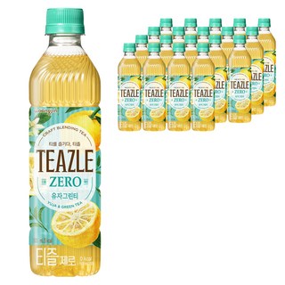 웅진 티즐 유자 그린티, 500ml, 20개
