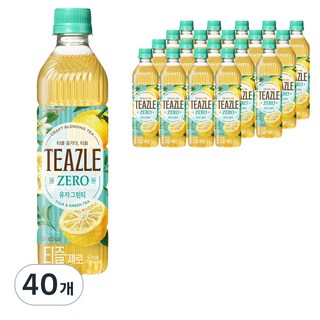 웅진 티즐 유자 그린티, 500ml, 40개