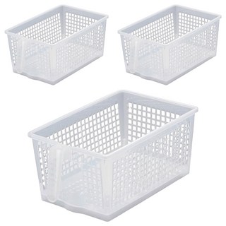 KEYWAY 聯府 櫥櫃手把深型收納籃/置物籃 3個, 透明, 1組