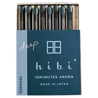 hibi Deep系列香氛火柴 橡木苔 植物粉末製成 日本製造