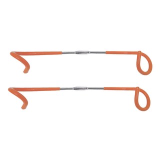 露營雙頭豬尾巴立桿柱營燈餐籃掛勾 280 x 8mm 103g 2個1組, 顏色隨機, 1組