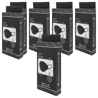 久富餘 KF94韓版4層立體醫療口罩 雙鋼印, 極致冷灰, 10片, 6盒