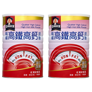 QUAKER 桂格 高鈣奶粉高鐵配方, 750g, 2罐