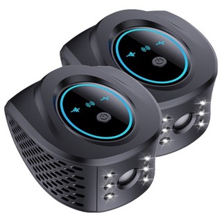 OMG 大功率驅鼠器 超聲波驅蟲二合一 黑色, 2個, 45g