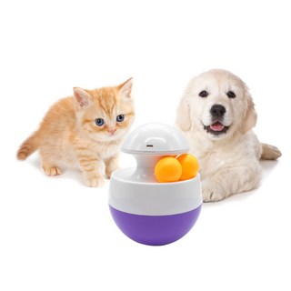 Goodin 寵物不倒翁軌道球玩具 M號, 1個, 淺紫色