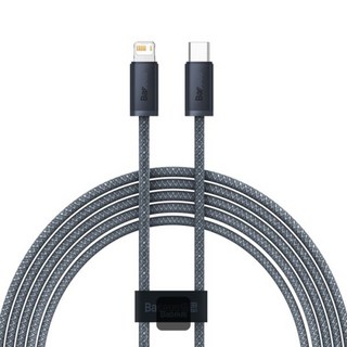 Baseus 倍思 靈動系列 快充 傳輸線 Type-C to iPhone 20W, 2m, 1個, 深灰藍